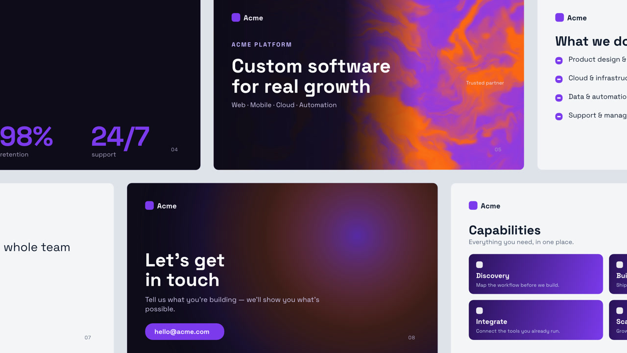 Deck Flyover — an Onda Studio motion-graphics template